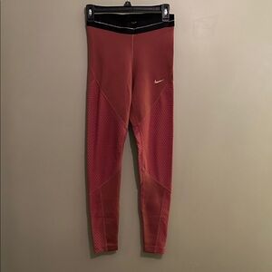 Nike Pro Icon Clash Claystone Red Women's Leggings Size S